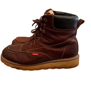 Sureway Leather Lace-Up Work Boots Sz 10.5 D Oil-Resistant Sole Durable SW801M